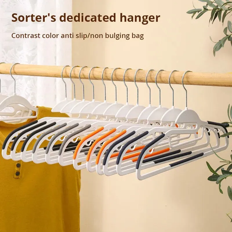 10pcs Multifunctional Wet Dry Hangers Black Orange Grey Anti Slip for Bedroom Wardrobe