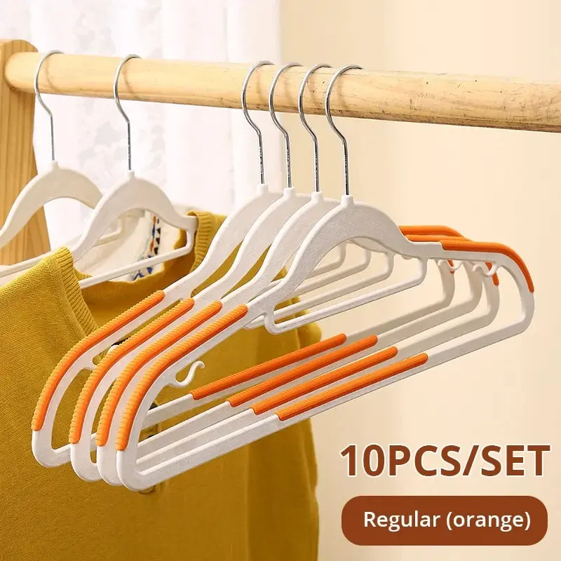 10pcs Multifunctional Wet Dry Hangers Black Orange Grey Anti Slip for Bedroom Wardrobe
