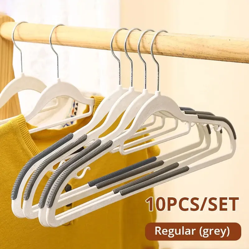 10pcs Multifunctional Wet Dry Hangers Black Orange Grey Anti Slip for Bedroom Wardrobe