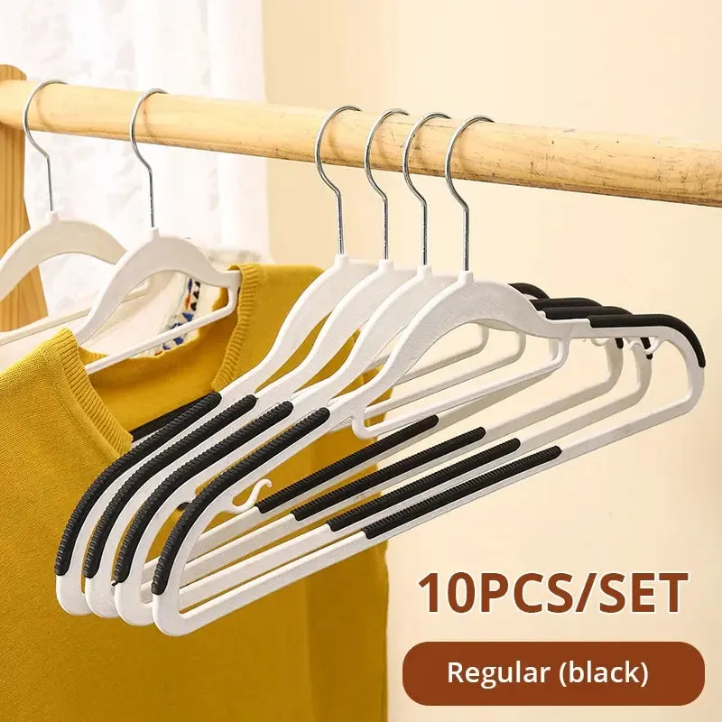 10pcs Multifunctional Wet Dry Hangers Black Orange Grey Anti Slip for Bedroom Wardrobe
