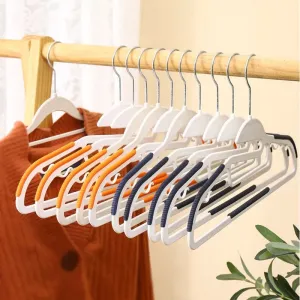 10pcs Multifunctional Wet Dry Hangers Black Orange Grey Anti Slip for Bedroom Wardrobe
