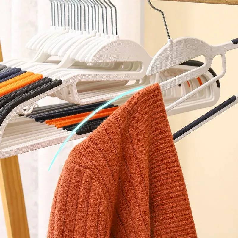 10pcs Multifunctional Wet Dry Hangers Black Orange Grey Anti Slip for Bedroom Wardrobe