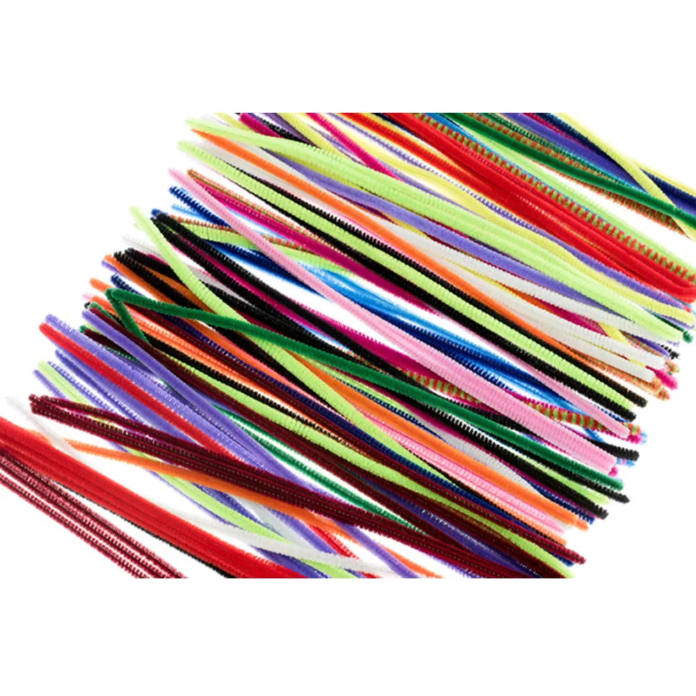 150 Chenille Stems Pipe Cleaners Craft Sticks Gun Cleaner 12" Long Assorted Art