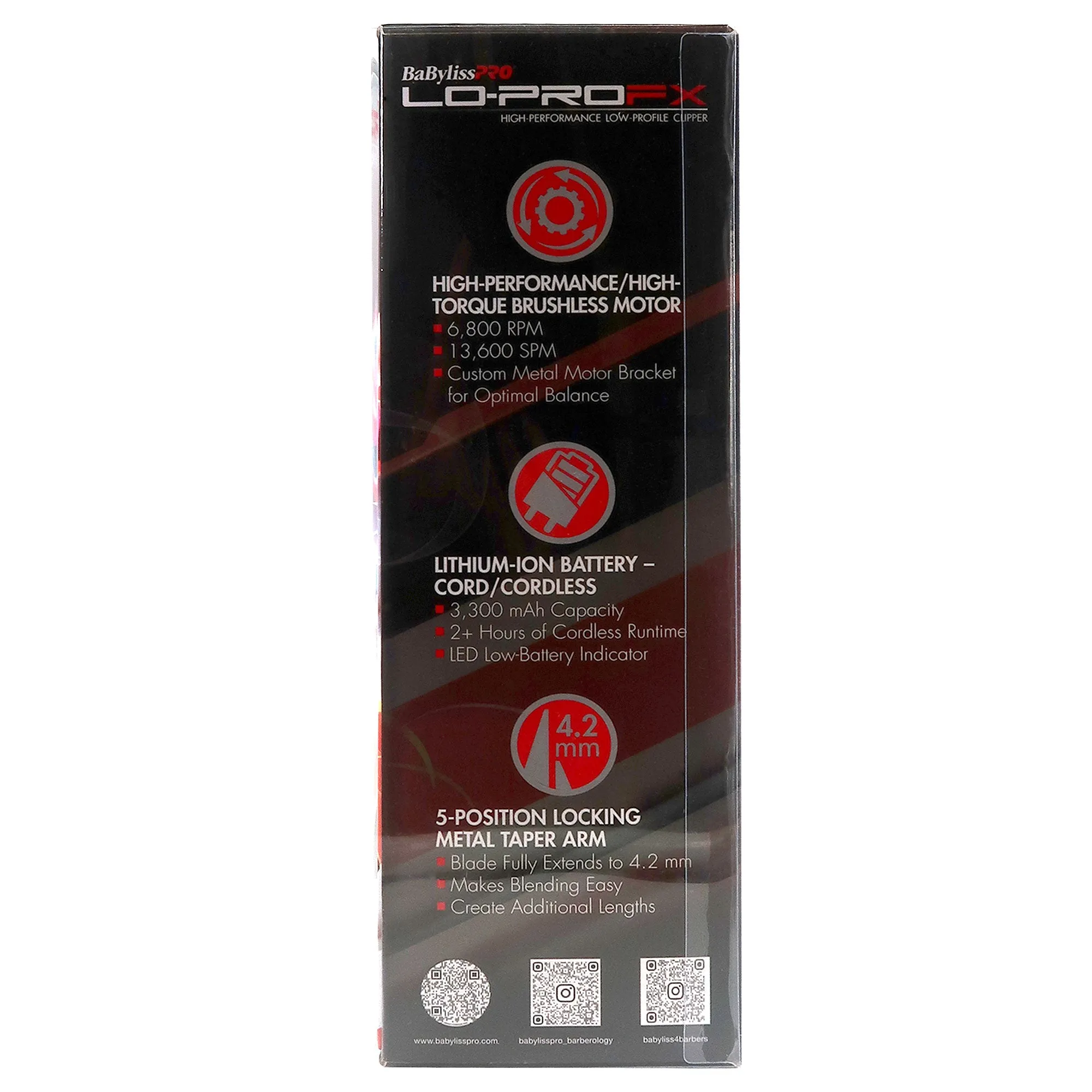 BaByliss Pro Limided Edition LO-PRO FX Cordless Clipper (Van Da' Goat) #FX825RI with BaByliss Pro Barberology Fade Soft Knuckle Neck Brush Red