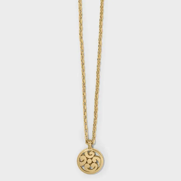 Contempo Medallion Petite Necklace - Gold