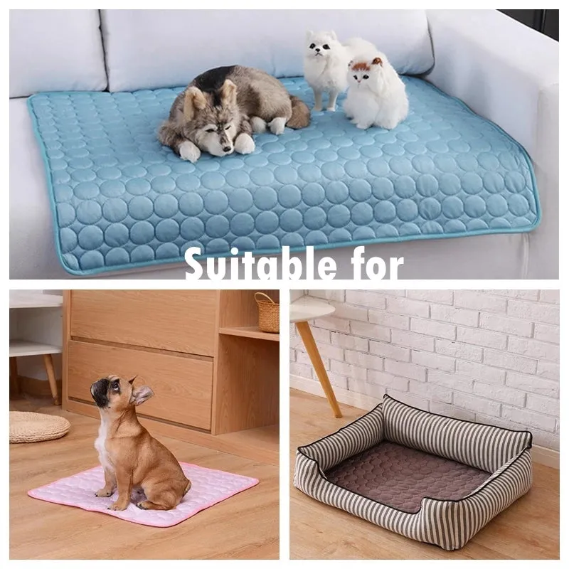 Dog Cooling Mat Summer Pad Mat For Dogs  Breathable Blanket  Ice Pads Washable Sofa Breathable Pet Dog Bed Pet Mat