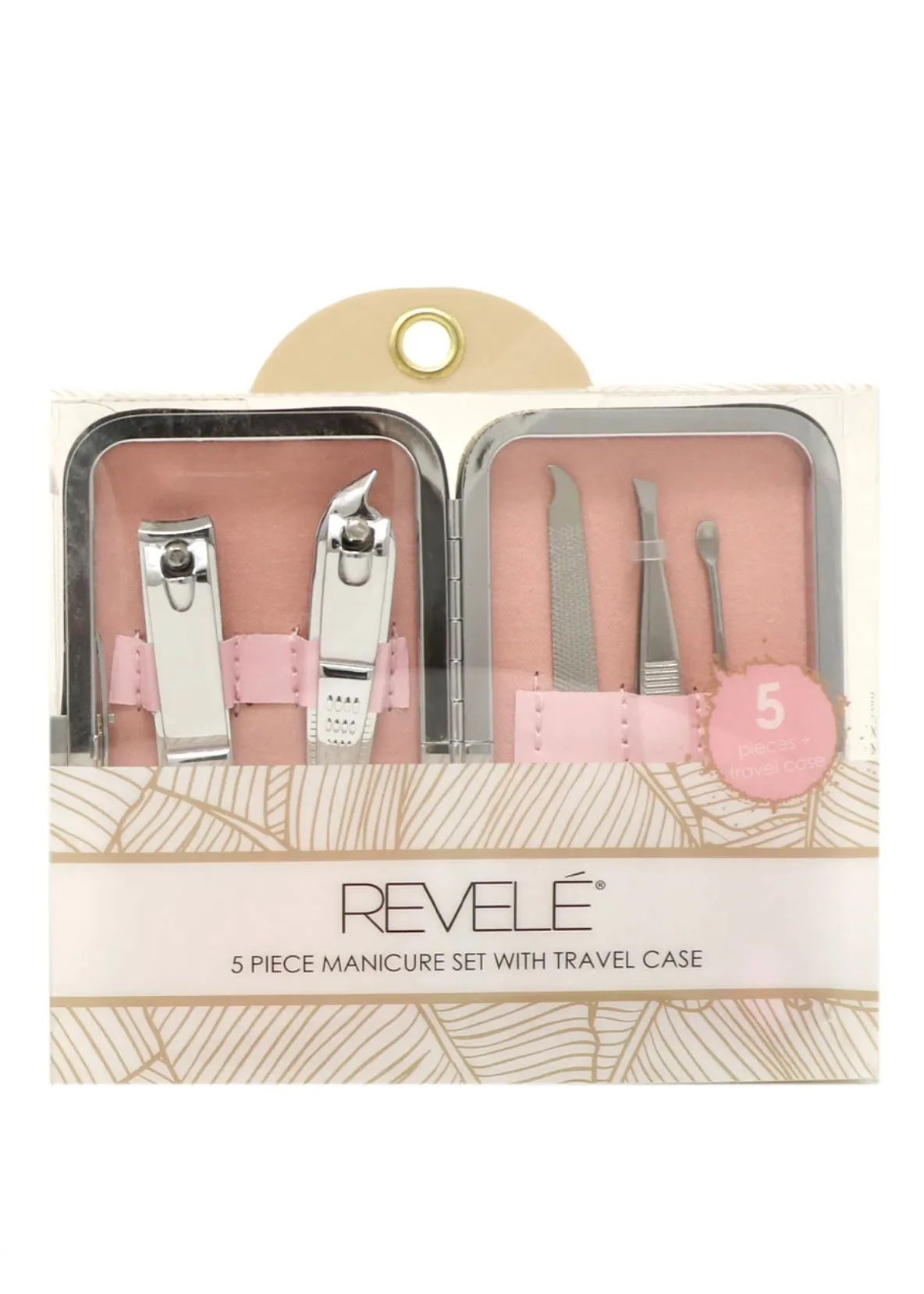 Gold   Black Leaf 5 Piece Manicure Set