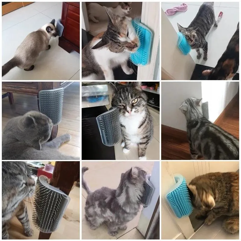 Pet Comb Removable  Corner Scratching Rubbing Brush Pet Hair Removal Massage Comb Pet Grooming Cleaning Supplies Scratcher